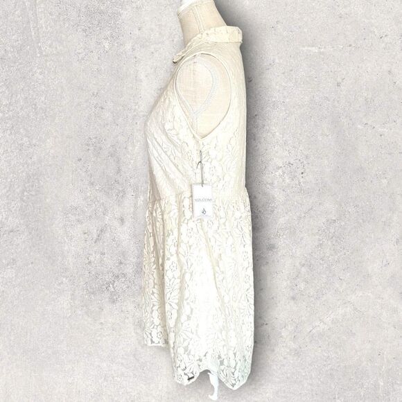 Volcom | Juniors Not So Classic Dress in Cream Lace Size Small - Picture 11 of 11